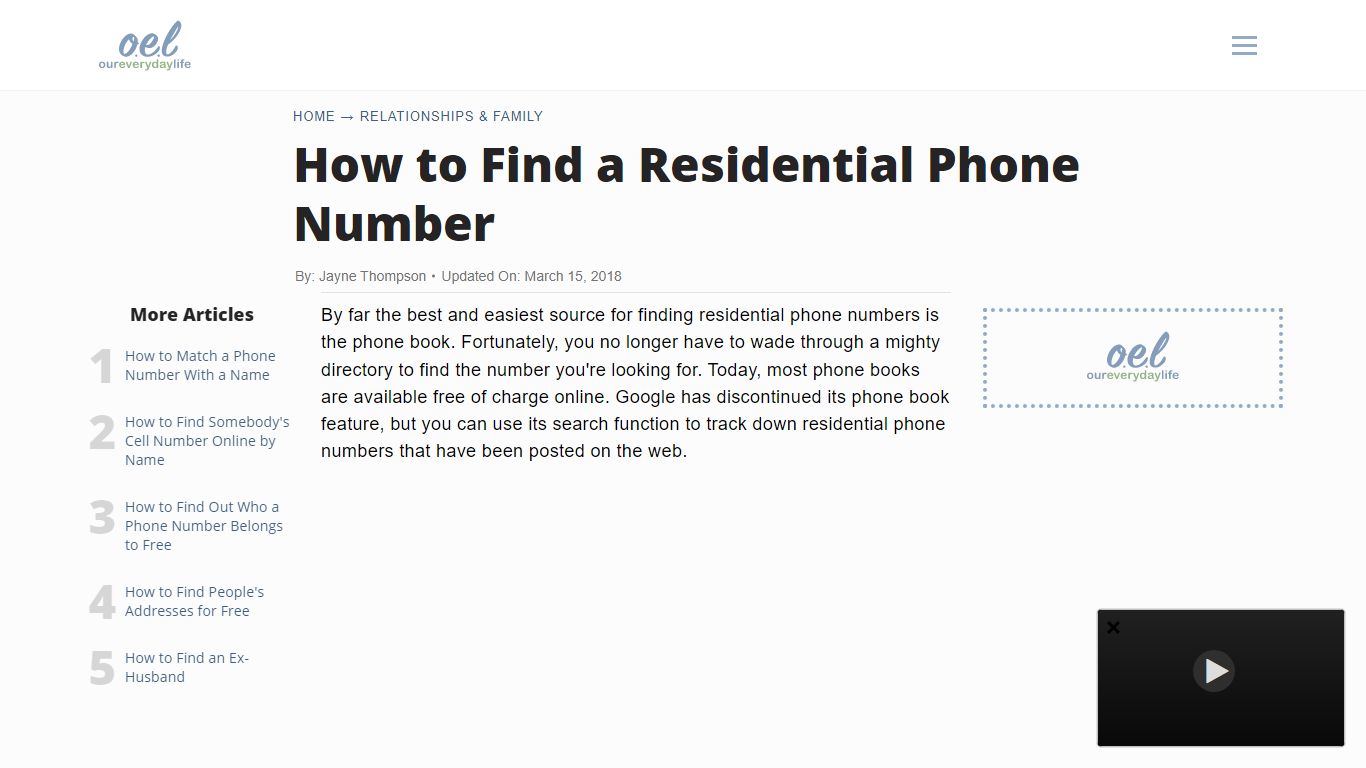 How to Find a Residential Phone Number | Our Everyday Life